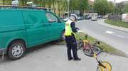 Wypadek na Łęczyckiej. Nie ustąpił pierwszeństwa rowerzyście [zdjęcia]
