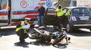 Wypadek na Warszawskiej w Olsztynie. Kierująca fiatem nie dała przejechać motocykliście