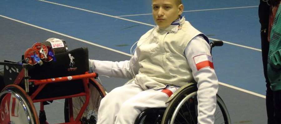 15-letni Adam Gaszyk z Olsztyna startował w Holandii w Pucharze Świata w Szermierce na Wózkach
