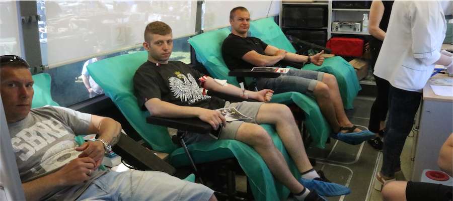 Akcja poboru krwi w czasie obchodów Dnia Weterana w Giżycku