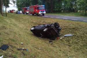 Wypadek na trasie Orzysz-Giżycko. Po ciężko rannego wysłano śmigłowiec