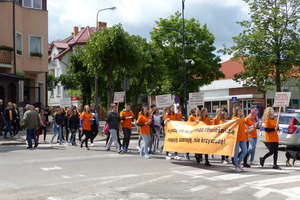 Marsz przeciw przemocy rówieśniczej w centrum Gołdapi