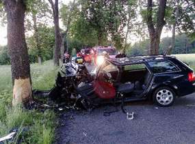 Wypadek w okolicach Nowej Karczmy.