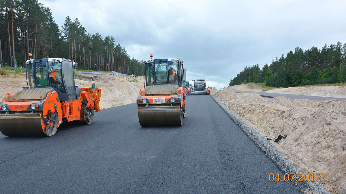 Budowa drogi ekspresowej Olsztyn-Olsztynek w lipcu. 