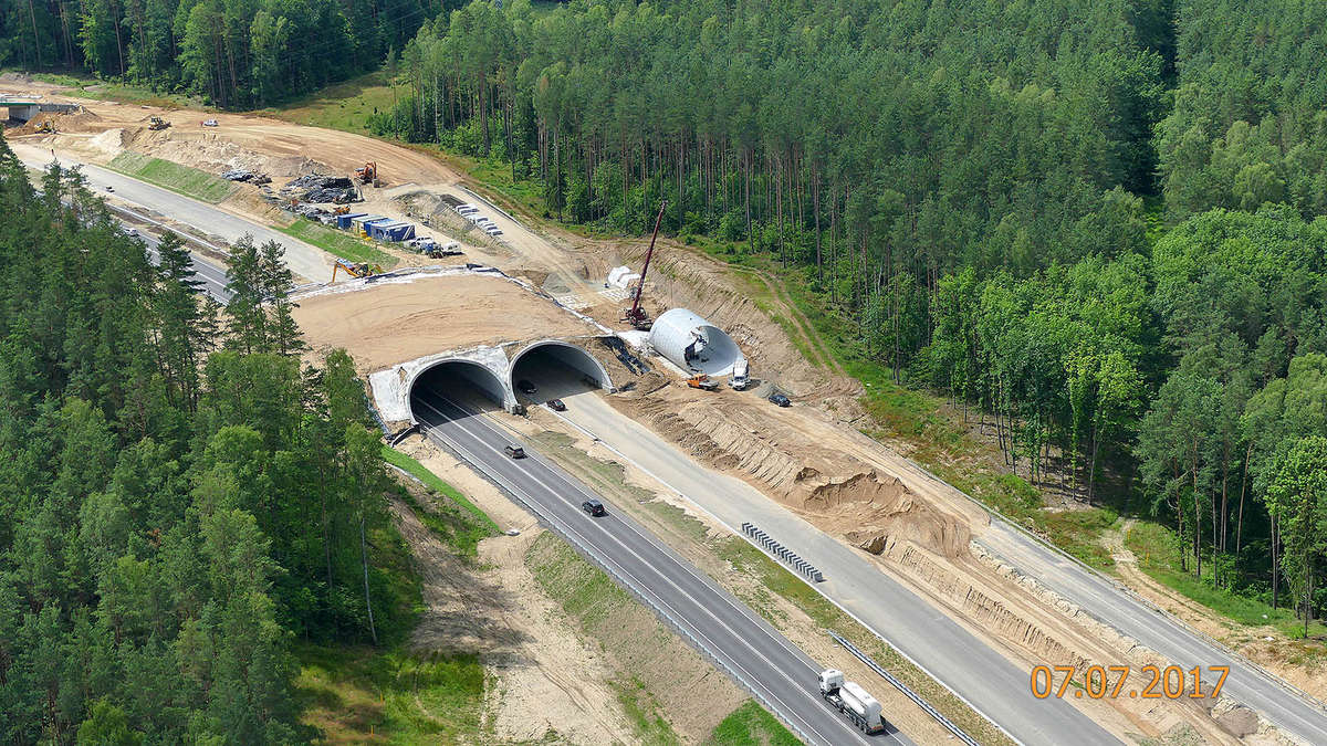Budowa drogi ekspresowej Olsztyn-Olsztynek w lipcu.