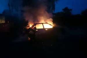 Audi spłonęło w Korszach