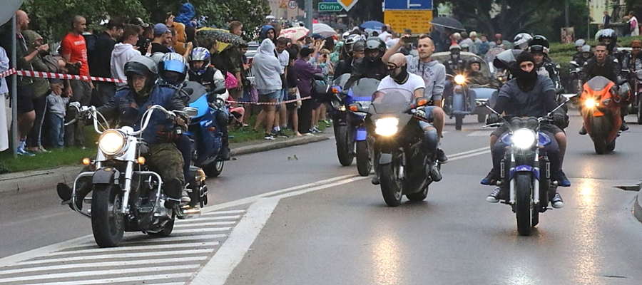 Parada motocykli w Giżycku