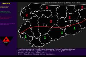 Warmińsko-Mazurscy Łowcy Burz ostrzegają! To będzie niebezpieczna noc