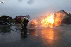 Strażacy ćwiczyli gaszenie pożaru gazu [zdjęcia]