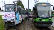 Strajk na torach. Tramwaje na dwie godziny stanęły na pętlach [zdjęcia]