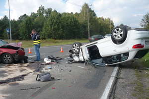 Wypadek  w Mławie. Ranny kierowca z Działdowa