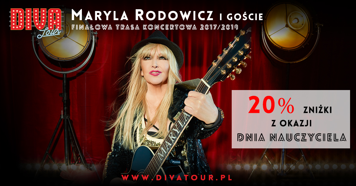 Koncert Maryli Rodowicz w Elblągu już 26 listopada 2017 w ramach trasy DIVA TOUR Finałowa Trasa Koncertowa