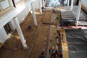 W kościele ewangelickim w Giżycku trwa remont drewnianej podłogi