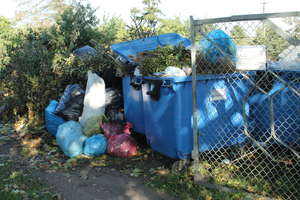 Znowu góra śmieci na terenie ogrodów działkowych w Giżycku