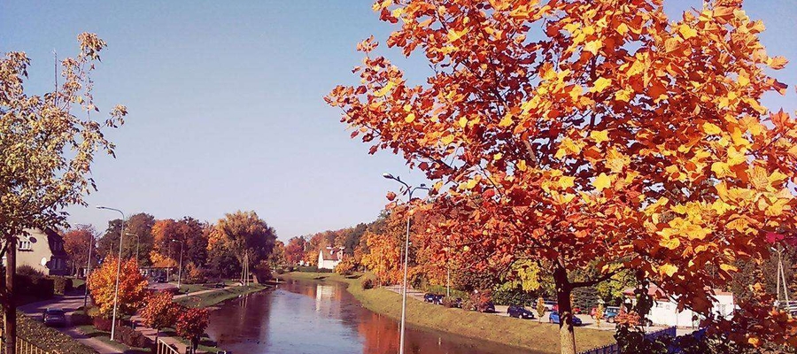 Jesień nad Łyną w Bartoszycach