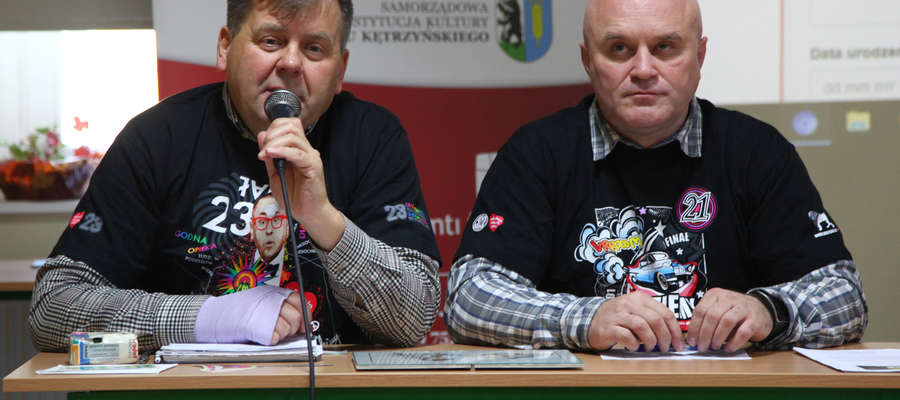 Organizacji podjęli się m.in. (od lewej): Janusz Mazyrkiewicz oraz obecny Szef Sztabu WOŚP w Kętrzynie Marek Małagocki