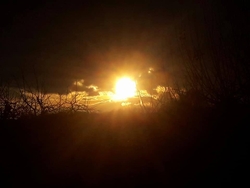 Zachód słońca w Kokoszewie koło Bisztynka