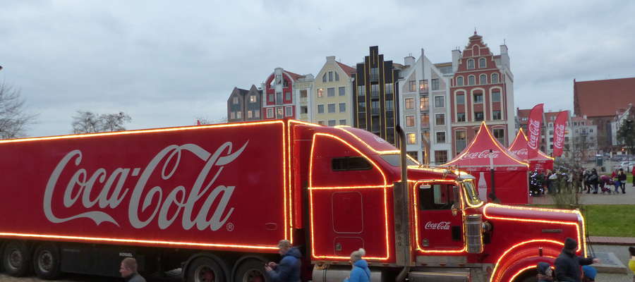 Ciężarówka Coca Coli w Elblągu