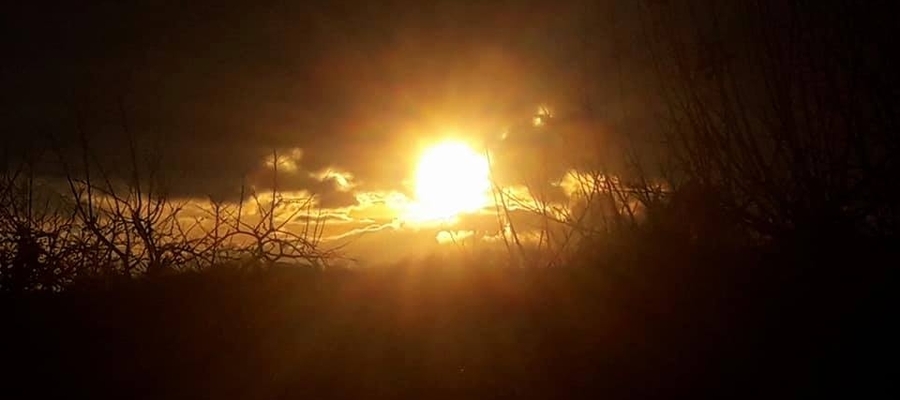 Zachód słońca w Kokoszewie koło Bisztynka