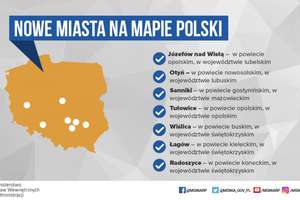 Siedem kolejnych miast na mapie Polski