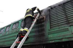 Palił się silnik w lokomotywie na trasie Sterławki Małe - Giżycko