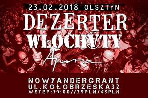 Punkowo i hardcore'owo w Andergrancie. Na scenie Dezerter, Włochaty i Aporia