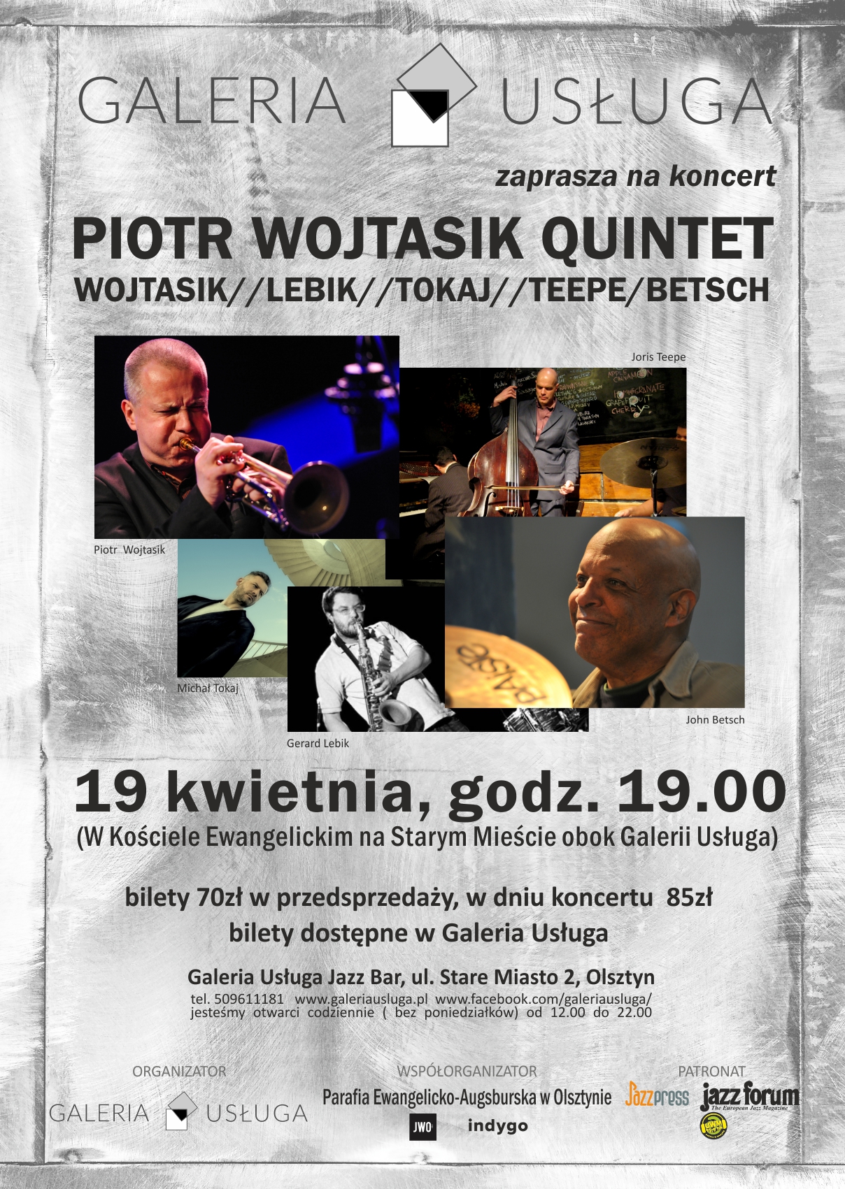 Piotr Wojtasik Quintet w Galerii Usługa w Olsztynie