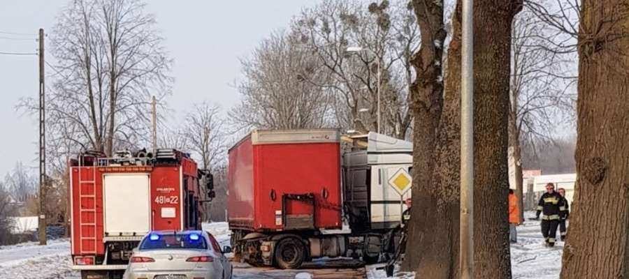 Fot.—Kolizja na ulicy Orneckiej w Lidzbarku Warmińskim .