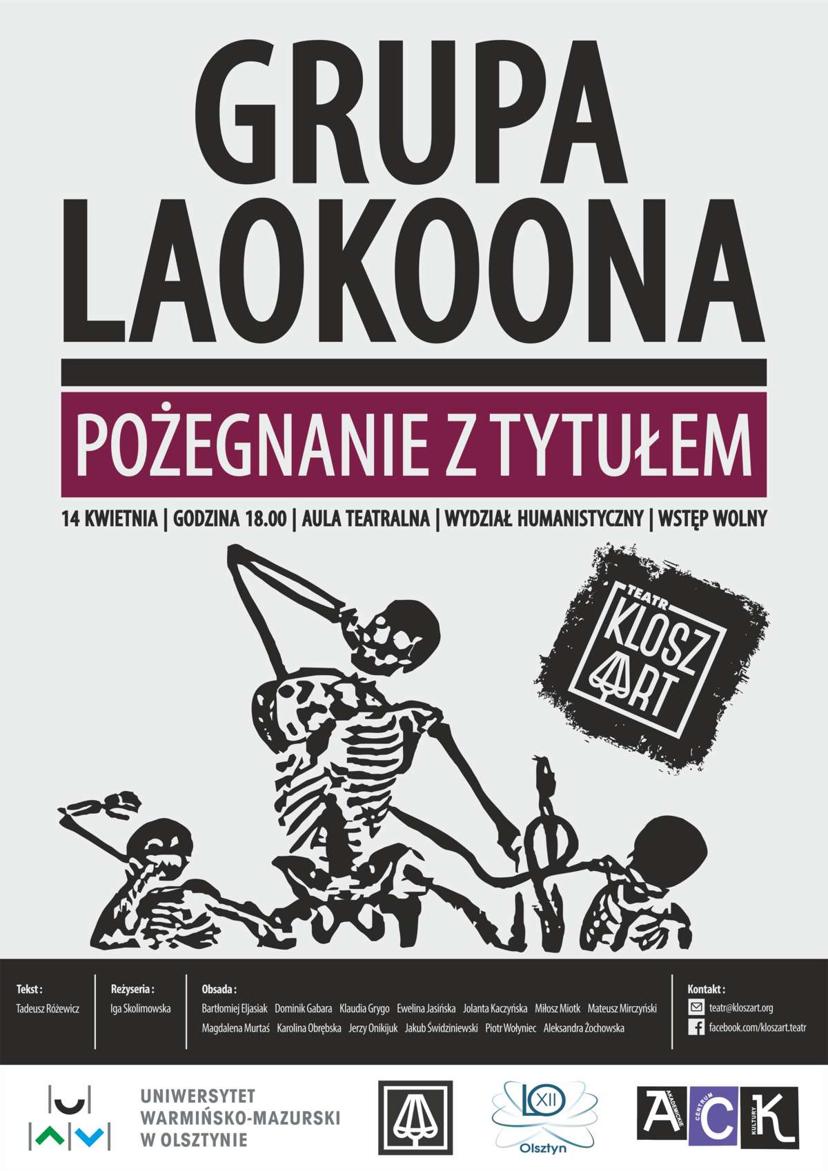 Kloszart wystawia Grupę Laokoona Tadeusza Różewicza  - full image