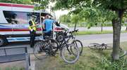Czołowe zderzenie dwóch rowerzystów