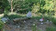 Śmieci na "skałkach" i przystani w Perkujkach