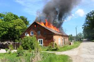 Ponad 40 strażaków gasiło pożar w Gładyszach 