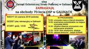 Zapraszamy na obchody 70-lecia OSP w Galinach