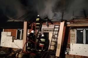 Pożar domu w Sobolach w gminie Wieliczki