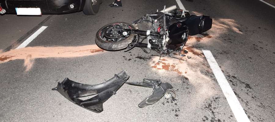Kierowca motocykla trafił do szpitala 