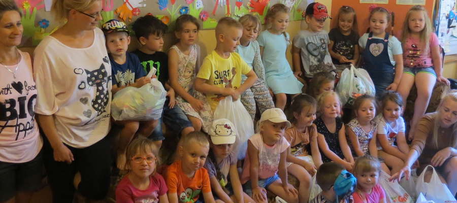 Grupa "Zielone Żabki" z przedszkola "Miś" w Lidzbarku Warmińskim