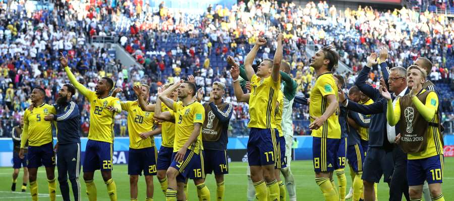 Radość szwedzkich piłkarzy