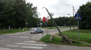 Zdemontowano słup zagrażający bezpieczeństwu
