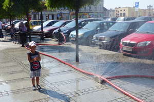 Na lubawskim Rynku uruchomiono kurtynę wodną!