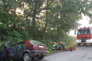 Wypadek w Dułach w gminie Olecko 