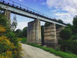 Most kolejowy nad Łyną w Bartoszycach