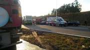 Czołowe zderzenie na trasie Wójtowo - Olsztyn
