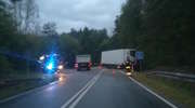 Tir w rowie na DK 63