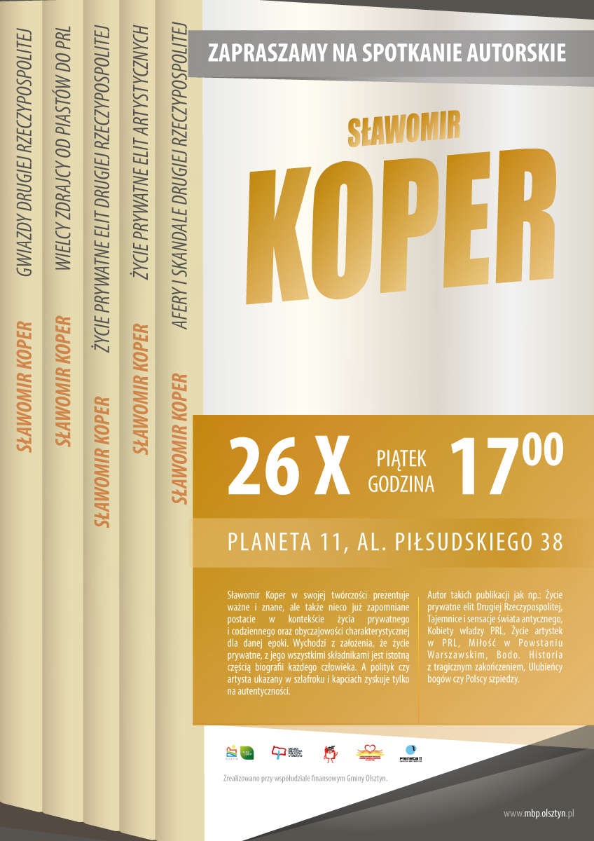 Sławomir Koper spotka się w Olsztynie z czytelnikami - full image