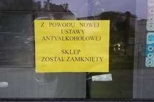 Olsztyn: ''sklep zamknięty z powodu ustawy antyalkoholowej''