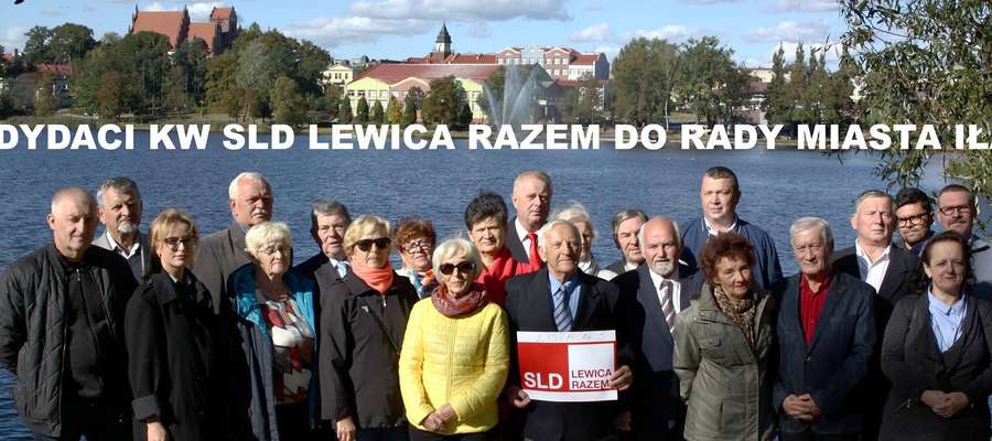Wspólne zdjęcie wszystkich kandydatów do Rady Miasta Iława (Sojusz Lewicy Demokratycznej)