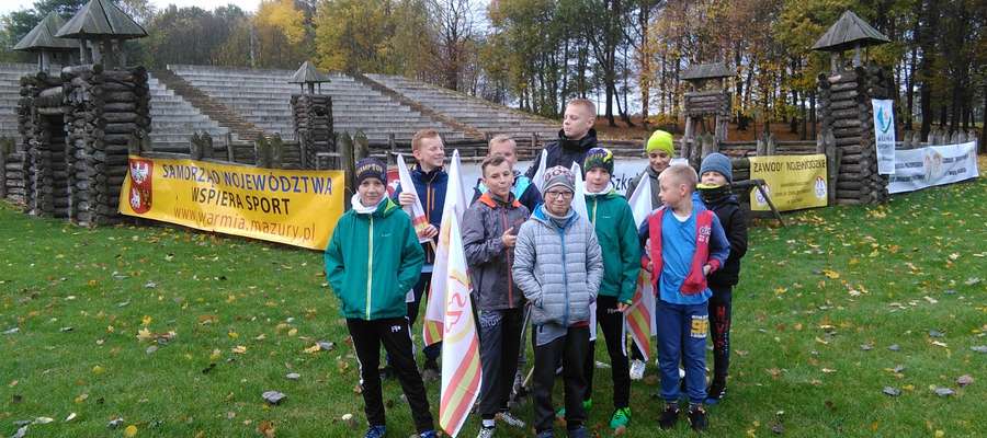Młodzi biegacze z SP 2 w Grunwaldzie 
