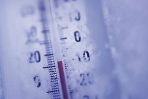 W Gołdapi padł rekord zimna
