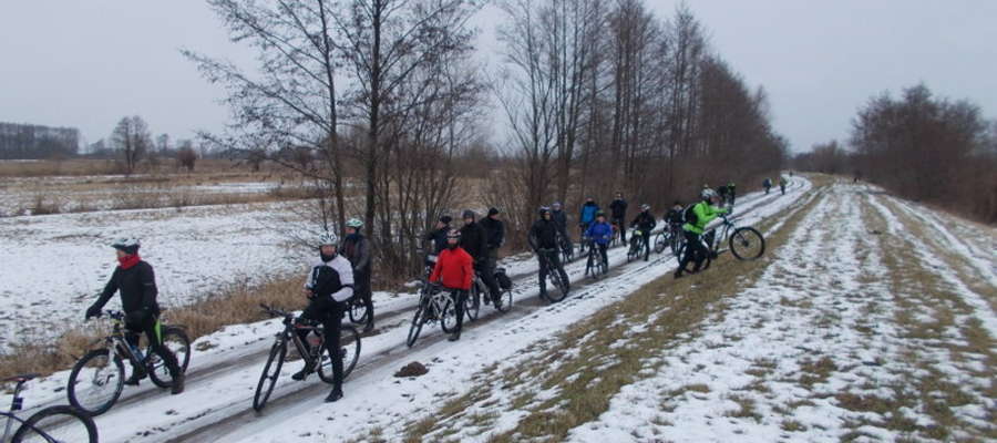Wycieczka rowerowa zimą