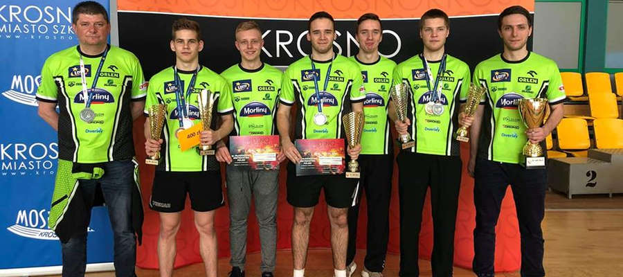 Tenisiści stołowi Morlin Ostróda w Krośnie zdobyli trzy srebrne i trzy brązowe medale